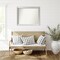 Brushed Sterling Silver Non-Beveled Custom Framed Bathroom Vanity Wall Mirror